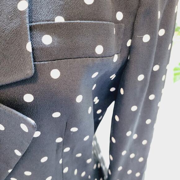 LOUIS FERAUD POLKA DOT BLACK & WHITE JACKET SIZE 8 - Picture 2 of 8